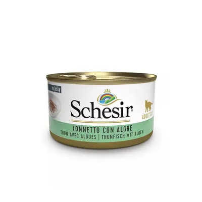 SCHESIR - boite 85 g. - Chat - en gelée - 14 x 85 gr Saveur THON ALGUES