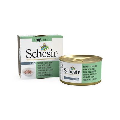 SCHESIR - boite 85 g. - Chat - en gelée - 14 x 85 gr Saveur THON ALGUES