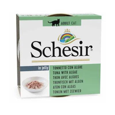 SCHESIR - boite 85 g. - Chat - en gelée - 14 x 85 gr Saveur THON ALGUES