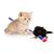Lyra Pet® Canne à pêche pour chats avec souris noir