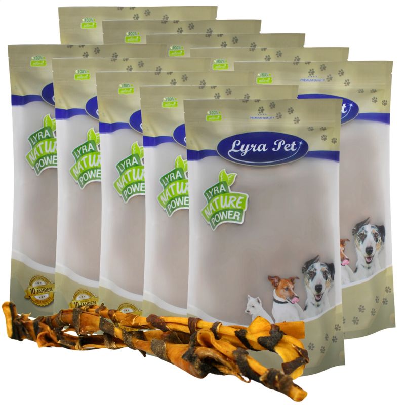 Lyra Pet® XXL barres de peau de tête de bœuf avec panse env. 70 cm