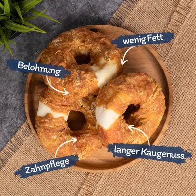 Lyra Pet® Cauringe avec lamelles de blanc de poulet