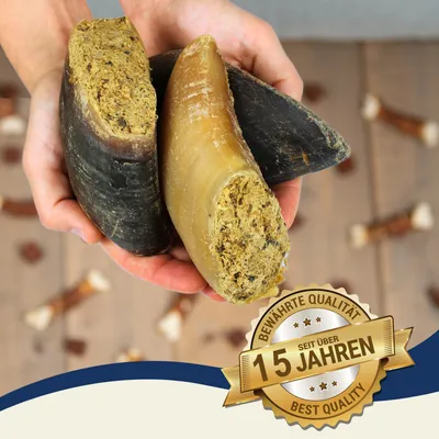 Lyra Pet® Sabots de bœuf farcis à la panse et au foie, 120 g chacun environ Lyra Pet® Sabots de bœuf farcis à la panse et au foie, 120 g chacun environ