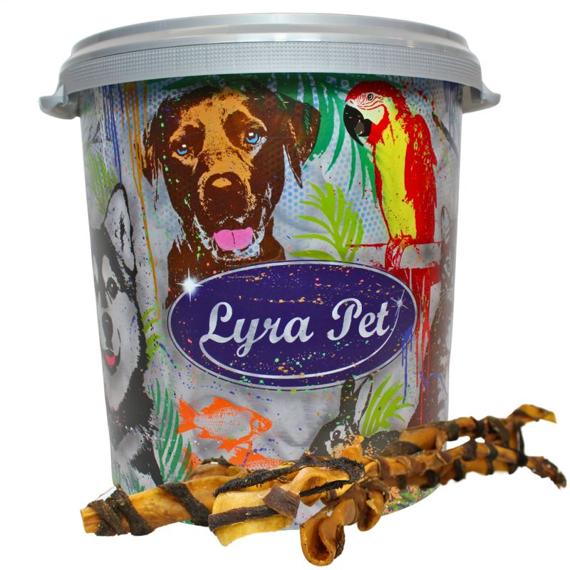 Lyra Pet® XXL barres de peau de tête de bœuf avec panse env. 70 cm