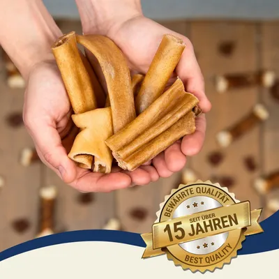 Lyra Pet® Peau de tête de bœuf sections 1 - 7cm