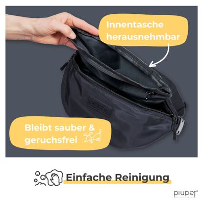PiuPet® Leckerlitasche wasserdicht I Gassitasche 3 Fächern & Innentasche