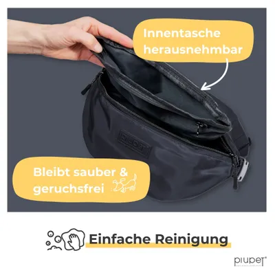 PiuPet® Leckerlitasche wasserdicht I Gassitasche 3 Fächern & Innentasche PiuPet® Leckerlitasche wasserdicht I Gassitasche 3 Fächern & Innentasche