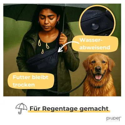 PiuPet® Leckerlitasche wasserdicht I Gassitasche 3 Fächern & Innentasche PiuPet® Leckerlitasche wasserdicht I Gassitasche 3 Fächern & Innentasche