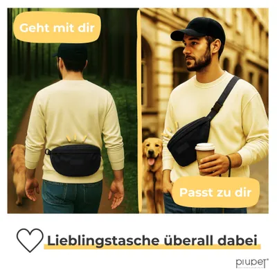 PiuPet® Leckerlitasche wasserdicht I Gassitasche 3 Fächern & Innentasche PiuPet® Leckerlitasche wasserdicht I Gassitasche 3 Fächern & Innentasche