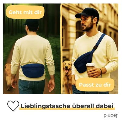 PiuPet® Leckerlitasche wasserdicht I Gassitasche 3 Fächern & Innentasche PiuPet® Leckerlitasche wasserdicht I Gassitasche 3 Fächern & Innentasche