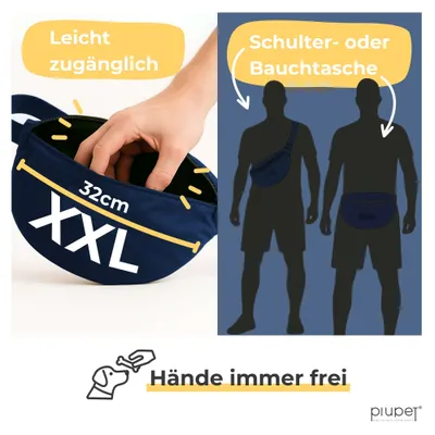 PiuPet® Leckerlitasche wasserdicht I Gassitasche 3 Fächern & Innentasche PiuPet® Leckerlitasche wasserdicht I Gassitasche 3 Fächern & Innentasche