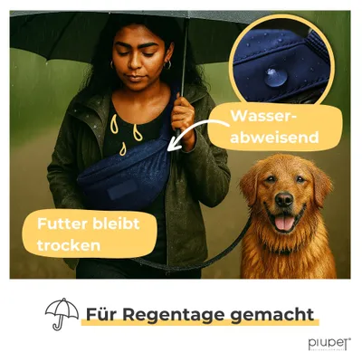 PiuPet® Leckerlitasche wasserdicht I Gassitasche 3 Fächern & Innentasche PiuPet® Leckerlitasche wasserdicht I Gassitasche 3 Fächern & Innentasche