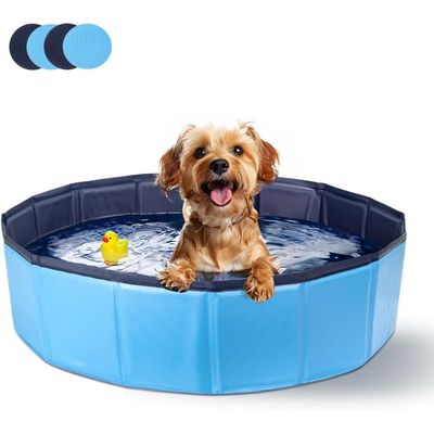 ZENITHMIND Piscine pliante pour chiens,80 * 20cm,S，Bleu