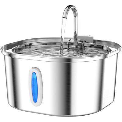 LovuPet Fontaine à Eau pour Chat–Fontaine à Eau en Acier Inoxydable de 3,2L