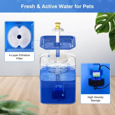 LovuPet 4PCS Filtres pour Fontaine Eau Chat pour 2L Fontaine Chat