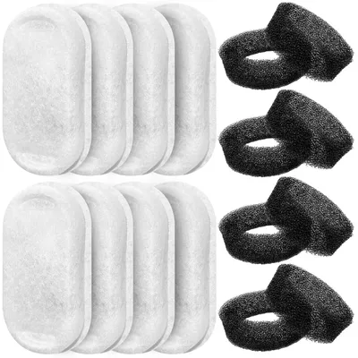 LovuPet Lot de 8 filtres de rechange pour fontaine à eau pour chat en acier