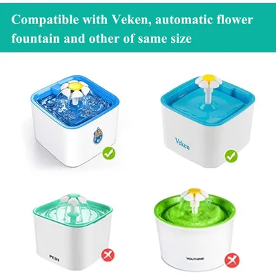 LovuPet Filtre carré lot 8 pour fontaine à eau chats avec résine charbon