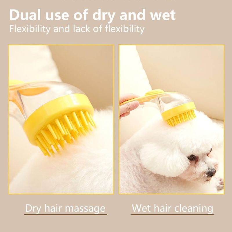 LovuPet Brosse distributrice de shampoing pour chiens et chats