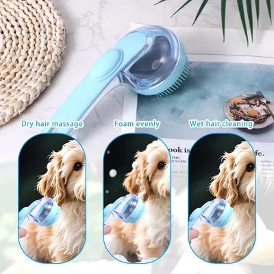 LovuPet Brosse distributrice de shampoing pour chiens et chats