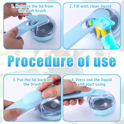 LovuPet Brosse distributrice de shampoing pour chiens et chats