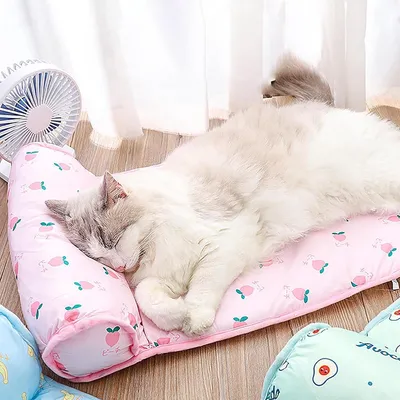 ZENITHMIND Tapis frais pour animaux de compagnie avec oreillers 60x40cm