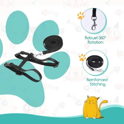 ZENITHMIND Corde de traction pour chat, sangle en nylon réglable
