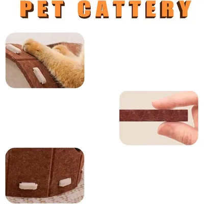 ZENITHMIND Maison pour Chat,Cachette Condo Caverne avec Surfaces à Griffes