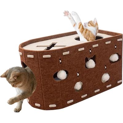 ZENITHMIND Maison pour Chat,Cachette Condo Caverne avec Surfaces à Griffes