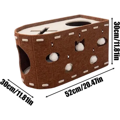 ZENITHMIND Maison pour Chat,Cachette Condo Caverne avec Surfaces à Griffes