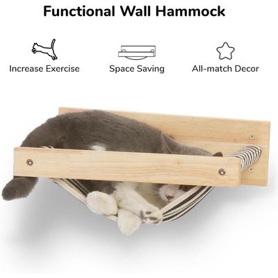 ZENITHMIND Hamac pour Chat à Fixation Murale pour Grand Chat