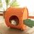 ZENITHMIND Maison semi-fermée en forme de carotte,Lit d'intérieur pour chat