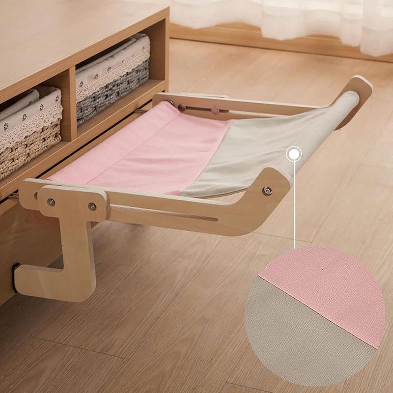 ZENITHMIND Lit Hamac pour Chat,Cadre en Bois