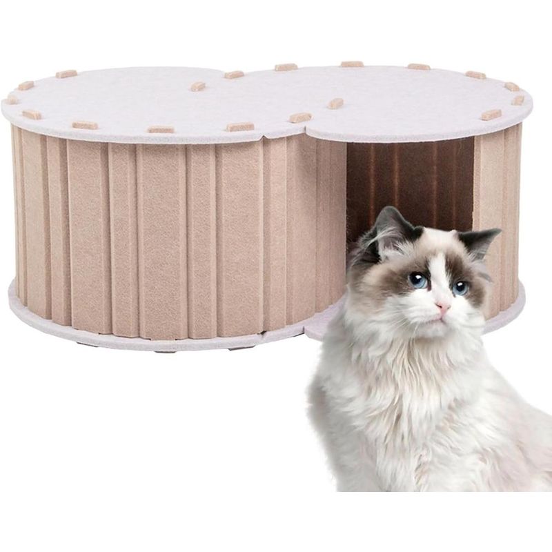 ZENITHMIND Lit tunnel pour chat, grand nid à griffer