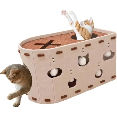 ZENITHMIND Maison À Griffes pour Chat,Griffoir en Cachette pour Chat