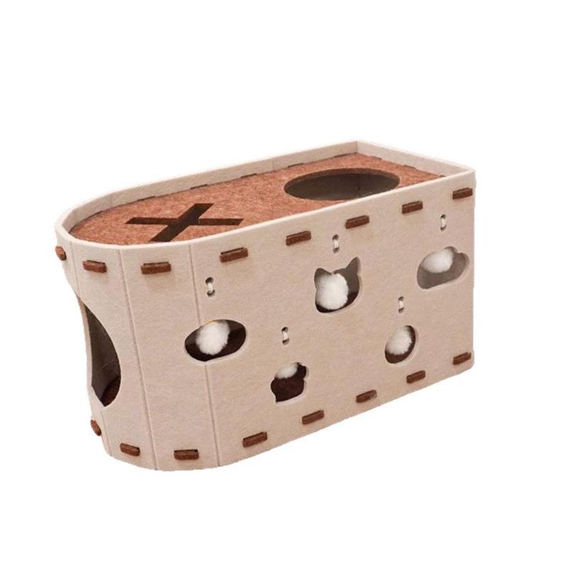 ZENITHMIND Maison À Griffes pour Chat,Griffoir en Cachette pour Chat
