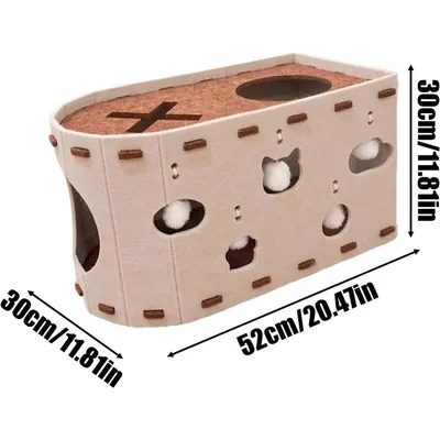 ZENITHMIND Maison À Griffes pour Chat,Griffoir en Cachette pour Chat