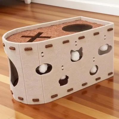 ZENITHMIND Maison À Griffes pour Chat,Griffoir en Cachette pour Chat