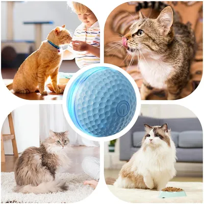 LovuPet Juguete para gatos con bola móvil, bola rodante automática gatos