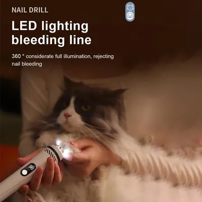 LovuPet Lime à ongles portable et fiable pour animaux de compagnie avec LED