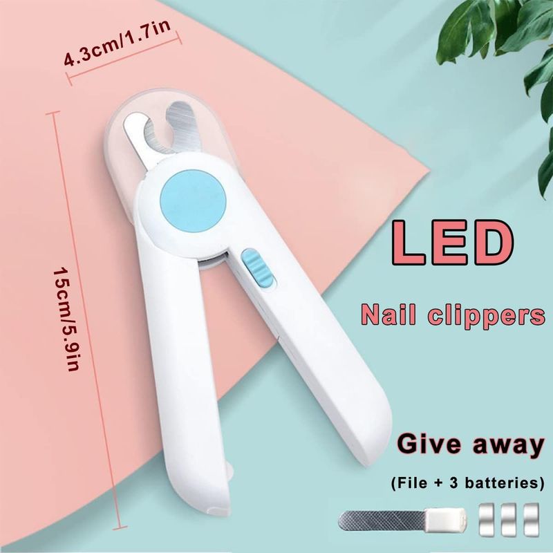 Tondeuse Griffes Professionnelle LED Anti-Éclaboussures pour Chiens/Chats