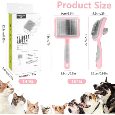 ZENITHMIND Brosse de toilettage pour chien et chat