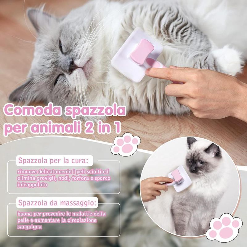 ZENITHMIND Brosse Autonettoyante Pour Animaux de Compagnie