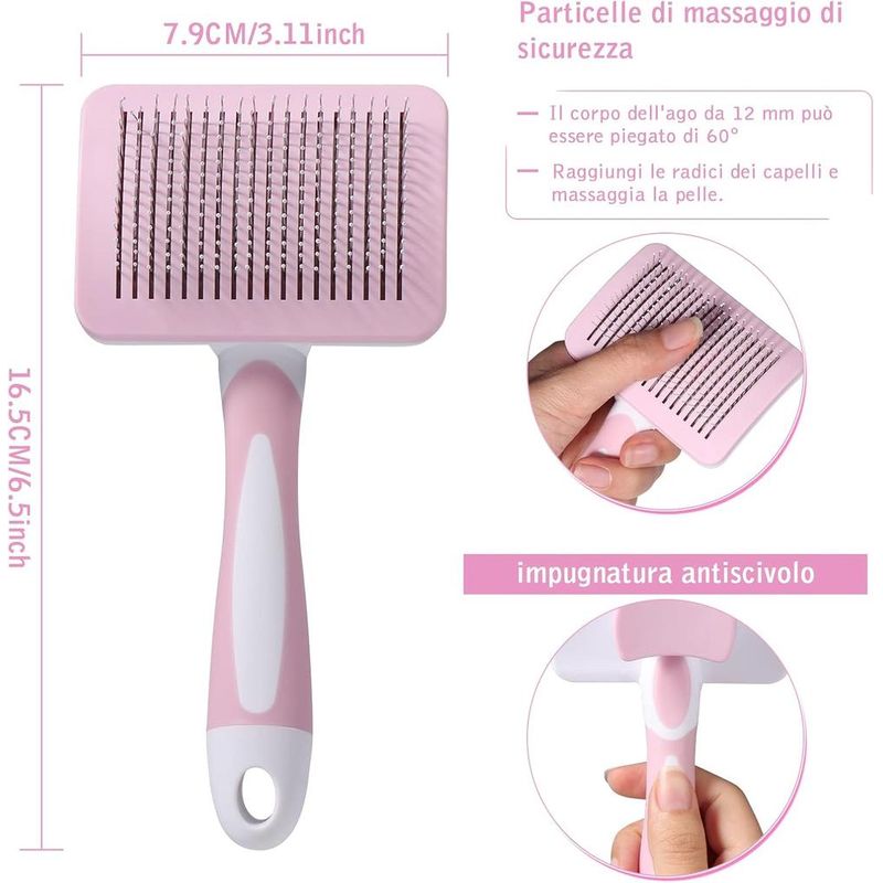 ZENITHMIND Brosse Autonettoyante Pour Animaux de Compagnie
