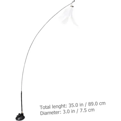 ZENITHMIND Teaser de Chat avec Ventouse et Plume