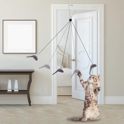 ZENITHMIND 2 Pcs Jouet Chat Interactif Porte Suspendue Souris Jeu