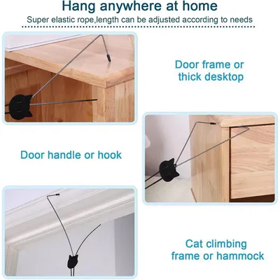 ZENITHMIND 2 Pcs Jouet Chat Interactif Porte Suspendue Souris Jeu