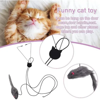 ZENITHMIND 2 Pcs Jouet Chat Interactif Porte Suspendue Souris Jeu