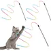 LovuPet Baguette ruban arc-en-ciel 3pcs pour chatons, jeu interactif chat