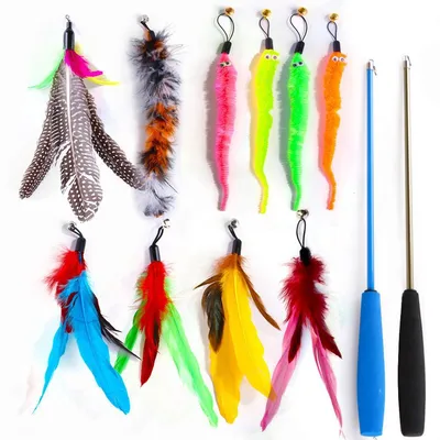 ZENITHMIND Jouet à Plumes pour Chats [12 PCS]