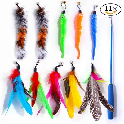 ZENITHMIND Jouet à Plumes pour Chats [11 PCS]